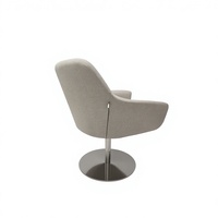 Fauteuil de réception pivotant en tissu à hauteur réglable avec retour automatique pour bureau, hall d'hôtel, espace public, appartement, salon de thé, club, et lounge