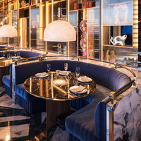 Ensemble table et chaises JEILI pour restaurants commerciaux modernes avec banquette, idéal pour les projets hôteliers de luxe