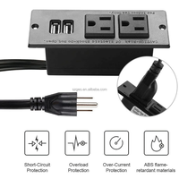 Regleta de Enchufes Empotrable para Escritorio, Tamaño Pequeño, con Puerto USB-A, Extensor de Enchufe Oculto para Mostrador/Pared