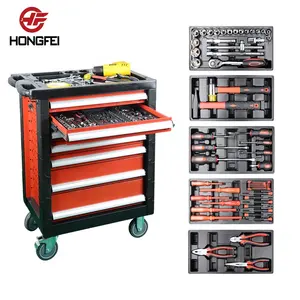 Brand new mechanic workshop tool cabinet trolley box with hand tools sets