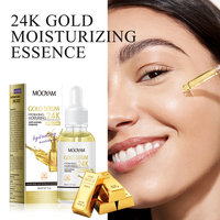 Sérum Visage MOOAYM Hydratant Anti-Âge Éclaircissant Luxe Or 24K 30ml Marque Blanche Hydratation Intense pour Soin de la Peau