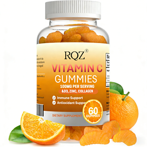थोक विटामिन सी गुम्मस 60 पीसी/100 मिलीग्राम डी 3 जस्ता कोलेजन प्रतिरक्षा एंटीऑक्सिडेंट पूरक - Product Image 1