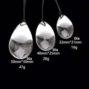 Gran bola de cristal con cuerda Anal Beads Butt Plug Juguetes sexuales Vagina grande <span class=keywords><strong>Bolas</strong></span> <span class=keywords><strong>anales</strong></span> Buttplug Crystal Clear Glass Anus Plugs Juguetes sexuales - Product Image 2