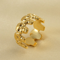 Modische Damen-Schmuckstücke, Feiner Schmuck, 18k Vergoldet, CZ-Besetzt, Hochzeitsmode, Vergoldeter Edelstahl-Schmuck, Ringe für Frauen