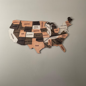 <span class=keywords><strong>Carte</strong></span> <span class=keywords><strong>des</strong></span> États-<span class=keywords><strong>Unis</strong></span> personnalisée en bois découpée au laser 3D, en promotion, pour décoration murale à la maison - Product Image 5