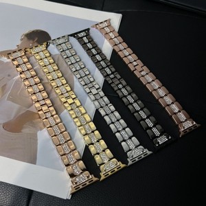 สายนาฬิกาโลหะฝังเพชรหรูหรา สายเปลี่ยนสำหรับนาฬิกาอัจฉริยะ - Product Image 3