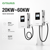 Evtaurus 2026 Nouveau chargeur rapide DC pour véhicules électriques CCS GBT CHADEMO, 20 kW, 30 kW, 40 kW, 60 kW, refroidissement par air, garantie de 2 ans