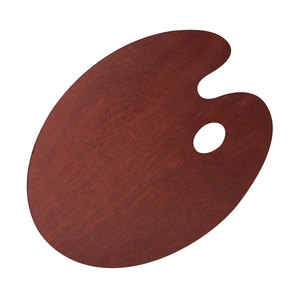 Palette de <span class=keywords><strong>peinture</strong></span> à l'huile ovale en bois, pour aquarelle et acrylique, outil pour étudiants en art et débutants - Product Image 1