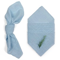 Serviettes de gaze 30*30cm Serviette de thé en lin rustique Tapis de table faits à la main pour mariage Fournitures Décoration de table pour la maison