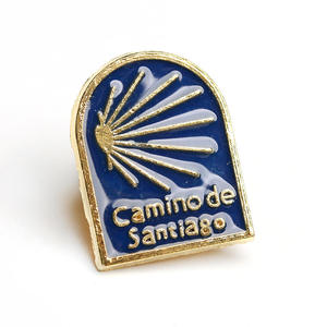 Broche Colorido del Camino <span class=keywords><strong>de</strong></span> los Peregrinos <span class=keywords><strong>de</strong></span> <span class=keywords><strong>Santiago</strong></span> <span class=keywords><strong>de</strong></span> Compostela, Accesorios Metálicos para Ropa Religiosa, Joyería Grabada al por Mayor - Product Image 3