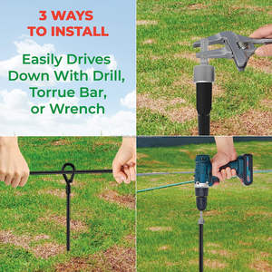 <span class=keywords><strong>Ancrage</strong></span> au sol 20 pouces Heavy Duty Earth Anchor Car Shelter Canopy Tent Swing Set Trampoline 4 PC Pack Adaptateur non inclus - Product Image 6