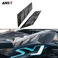 Cubierta de Motor Trasera SVJ de Fibra de Carbono Prepreg de Alta Calidad con Ventilación y Entrada de Aire, Kit de Carrocería con Acabado Pulido, 100% Compatible con