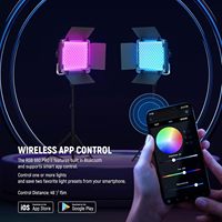 NEEWER Lampe Vidéo LED RVB 660 PRO II Améliorée avec Contrôle par Application et Kit Support, Lot de 2, 50W Constant Sans Décalage de Couleur/Précision 1% Min.
