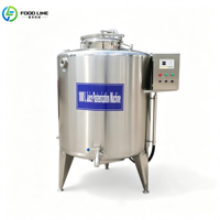 Pasteurisateur commercial en acier inoxydable de 300 L pour lait frais de chèvre et de chamelle, yaourt, pour ferme laitière
