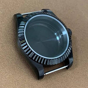Montre automatique en acier inoxydable avec lunette noire PVD de 39 mm, mouvement automatique NH35/NH36, pièces de rechange pour montre - Product Image 1