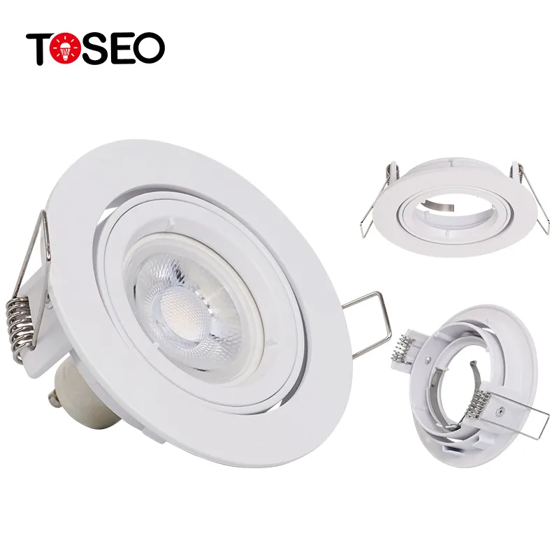 Toseo özel yapılmış alüminyum IP20 ayarlanabilir Gu10 5W 7W gömme LED Downlight 3w mini spot