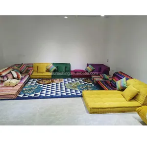 イタリアファッション家具オットマンデザインdiyカラフルなリビングルームモジュラーソファ