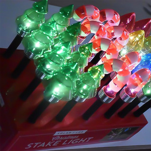 Solar <b>Led</b> Christmas <b>Tree</b> Stake Light Outdoor Garden Decorative Ground Lights 6 12 Hours Inductive Switch - Product Image 1