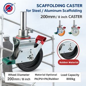 ล้อยางนั่งร้าน8 "สำหรับงานหนักพร้อมเบรกดีไซน์ทันสมัยสำหรับนั่งร้าน - Product Image 1