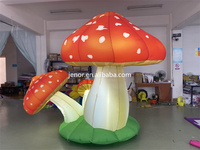 Ballon gonflable en forme de champignon, éclairage magique, décoration pour fête du Festival Alice