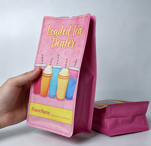 Custom Flat Bottom Bag Energy Tea Powder <strong>Zero</strong> <strong>Sugar</strong> Low Calorie Drink Mix Packaging Moisture Barrier Resealable Pouch WIth Valve - Product Image 5