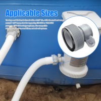Conector Adaptador para Manguera de Piscina Tipo B para Piscinas Intex, Adaptador de 1.25 a 1.5 Pulgadas