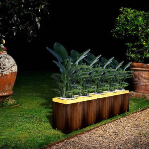 IP65 grand jardin extérieur LED pot de fleur solaire rougeoyant support en <span class=keywords><strong>bois</strong></span> Pe pot de plante en plastique pour une utilisation en extérieur pour les fleurs artificielles - Product Image 2