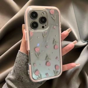 เคสโทรศัพท์ลายดอกทิวลิปสีชมพูอ่อน เหมาะสำหรับ iPhone 17 Pro Max สำหรับ Apple 16  แบบมีสไตล์ ป้องกันได้ดี - Product Image 3
