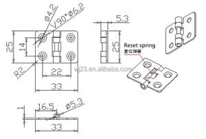 Guangyou индивидуальный открытый дизайн хорошее качество более 20 лет индивидуальный опыт нержавеющая сталь 304 маленький пружинный шарнир для коробки - Product Image 2