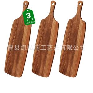 Planche à découper simple en bois pour steak et pizza avec poignée, planche à découper ronde en bois épaissie pour la cuisine domestique et la découpe de fromage - Product Image 4