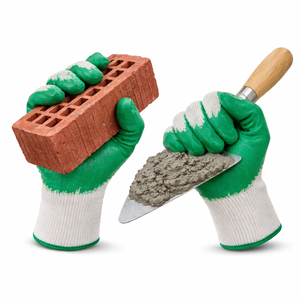 Guantes de algodón CVC recubiertos de látex de caucho de Vietnam, acabado liso, antideslizantes, transpirables, con puño de punto de seguridad, para agricultura, almacén y uso general. - Product Image 3