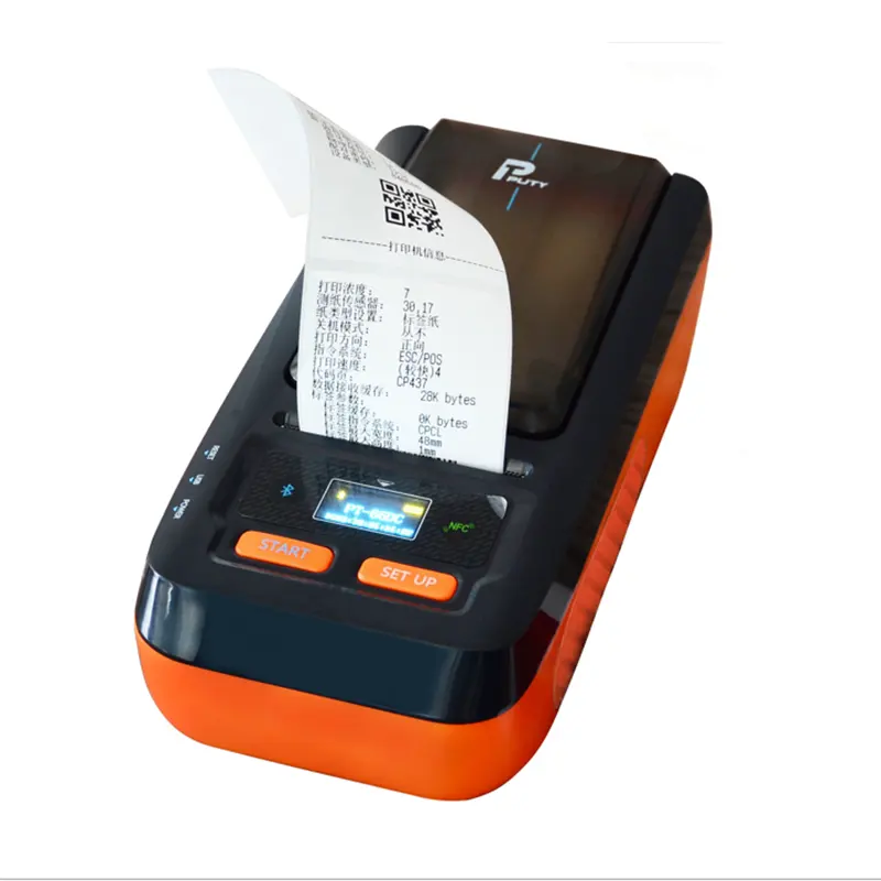 Impresora de etiquetas PUTY 66DC, tecnología de impresión de transferencia térmica inalámbrica, BT, código de barras