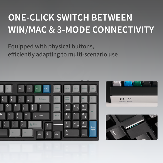 NEO75 Prebuilt&NEO98 Prebuilt Customized Mechanical Keyboard All-aluminum Full Key Hot Swap 2.4 Wireless Tri-Mode Keyboard