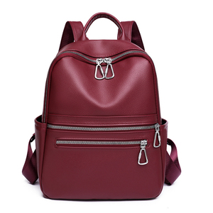 OEM personalizzato grande Vintage antifurto da donna in pelle zaino classico a tracolla stile scolastico con Logo personalizzato - Product Image 3
