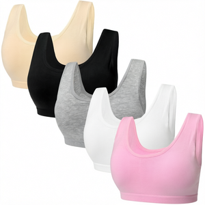 Trendy Women's <b>Strapless</b> Solid Yoga Sports Bra Breathable Stretch Fitness <b>Top</b> for Gym Pilates and Exercise - Product Image 1