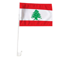 Drapeaux de table de bureau en plastique noir personnalisés pour tous les pays, 8x5 pieds, avec mât et base