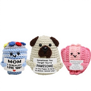 Muñecos Amigurumi de Ganchillo Hechos a Mano, Lindos Mini Animales de Apoyo Emocional, Adornos con Etiquetas DIY <span class=keywords><strong>para</strong></span> Regalos de Fiestas - Product Image 1