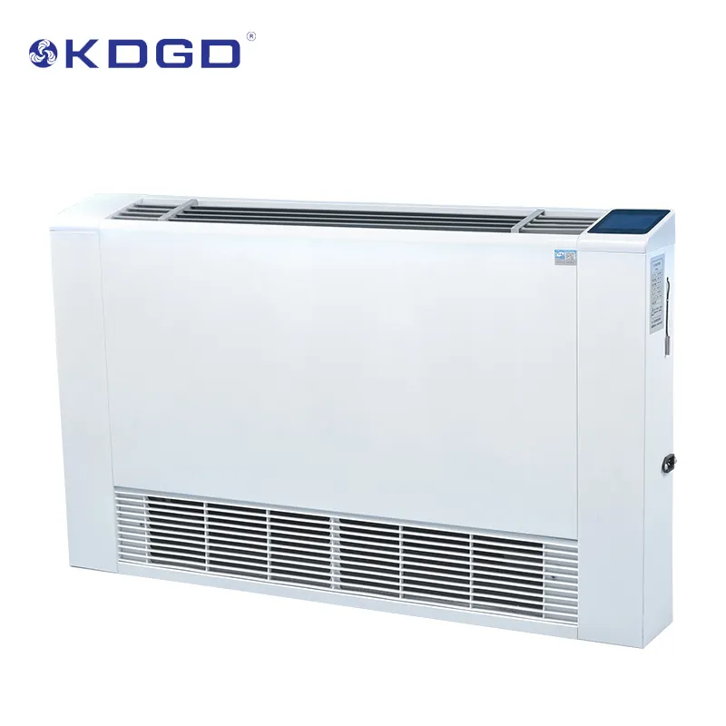 HVAC system 130mm ultra thin air conditioning floor standing central vertical wall mounted exposed type fan coil unit