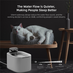 Fontaine à eau <span class=keywords><strong>pour</strong></span> <span class=keywords><strong>chat</strong></span> OEM 4L WiFi Tuya App, <span class=keywords><strong>plateau</strong></span> en acier inoxydable, fontaine à eau automatique à écoulement continu, ultra silencieuse, distributeur d'eau potable <span class=keywords><strong>pour</strong></span> animaux de compagnie - Product Image 6
