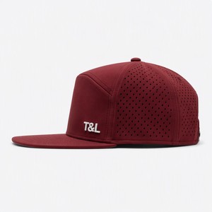 Wholesale T&L Custom Logo Vinyl Velour 7-Panel Adjustable <b>Waterproof</b> Curved Techwear Performance <b>Cap</b> Manufacturer - Product Image 3
