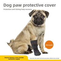 Vente chaude chaussures de pied de chien en caoutchouc Durable Anti-Lick fournitures auxiliaires pour animaux de compagnie pour les blessures aux pattes de chien pour l'extérieur pour le nouvel an