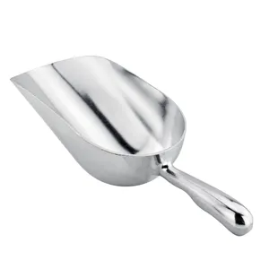 Round Bottom ice scoop Aluminum Utility Scoop With Handle For Multi-Purpose Use