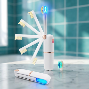 Brosse à dents sonique pliable mini et étanche avec blanchiment des dents, 3 modes, pour adultes, usage familial et en voyage - Product Image 3