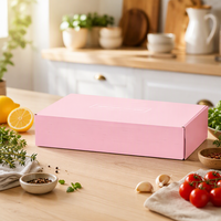 Boîtes d'expédition en carton ondulé imprimées sur mesure, pliables, en forme de cuboïde, emballages en papier recyclables pour cadeaux et artisanat
