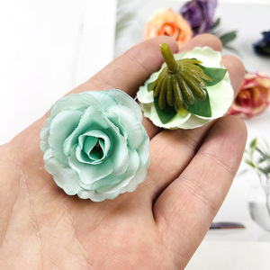 Cabeza de Rosa de Seda de 4cm de Diámetro, Color Degradado, Kit de Material para Decoración de Bodas, Horquillas para el Cabello, Decoración de Paredes Florales - Product Image 3