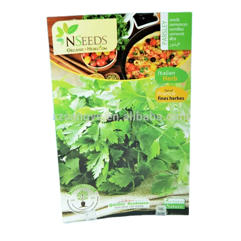 पन्नी अटे फूल 'सब्जी बीज लेपित पेपर बैग SZSYOP-06