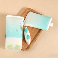 Tube cosmétique plat en PE avec applicateur à double bille massante pour soins de la peau, crème pour le cou, lotion corporelle, emballage personnalisé
