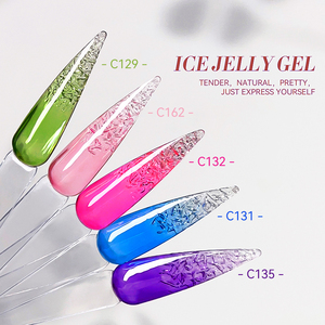 BORN PRETTY PRO <span class=keywords><strong>Vernis</strong></span> à gel gelée de glace à effet de verre brisé sans hema <span class=keywords><strong>Vernis</strong></span> à gel UV transparent translucide avec logo personnalisé pour salon - Product Image 2