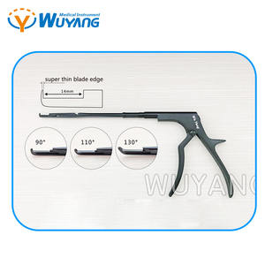 Alat Bedah Ortopedi DLC Rotatable Laminectomy Rongeur Dismounted Kerrison Rongeur Bentuk Z Lengkung Lurus dan Melengkung - Product Image 2