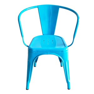 <span class=keywords><strong>Silla</strong></span> de Comedor Moderna de Hierro con Reposabrazos, Estilo Industrial para Restaurante, Bar, Tolixs, Hierro Antiguo, Apilable, Metálica, Duradera - Product Image 1